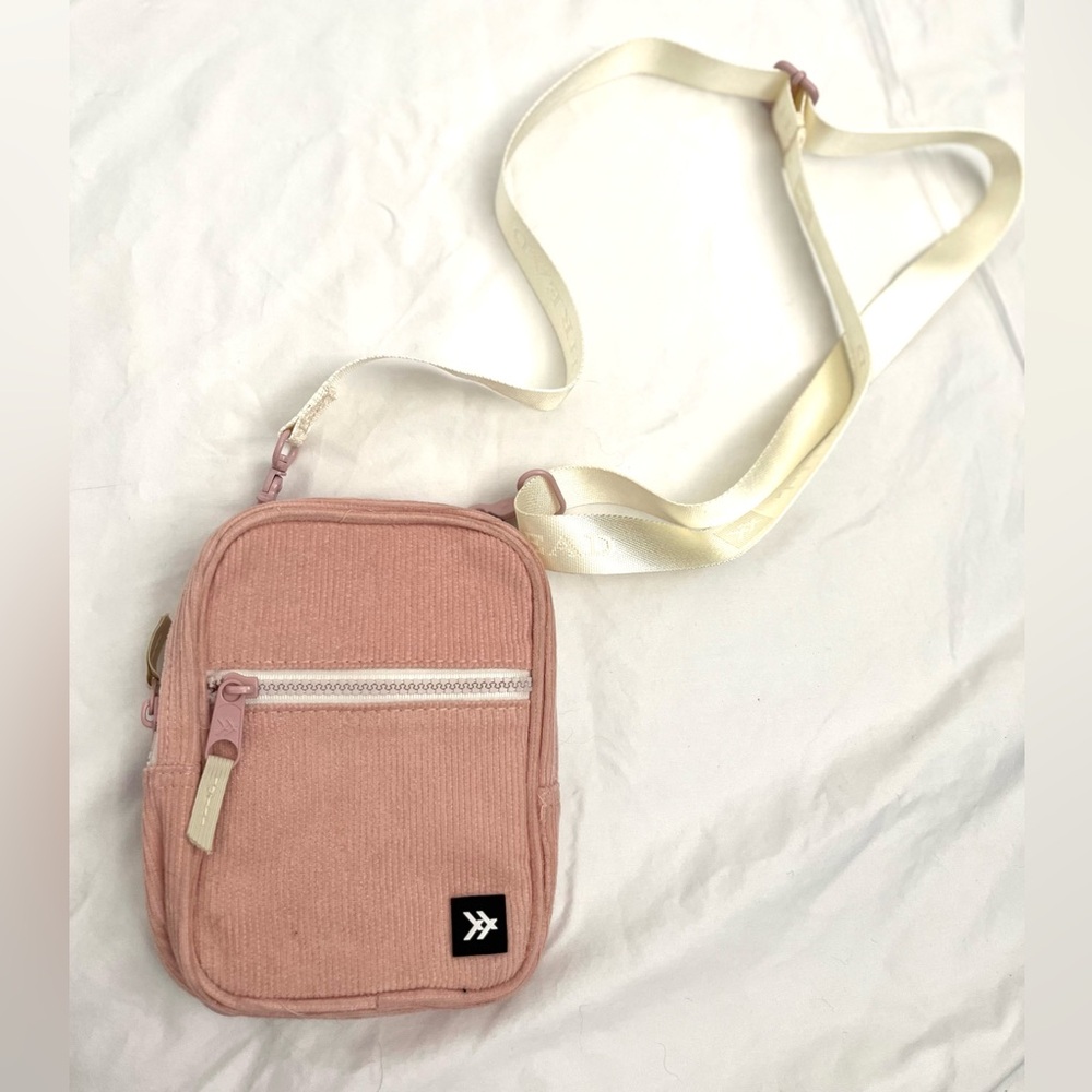 Corduroy pink thread bag